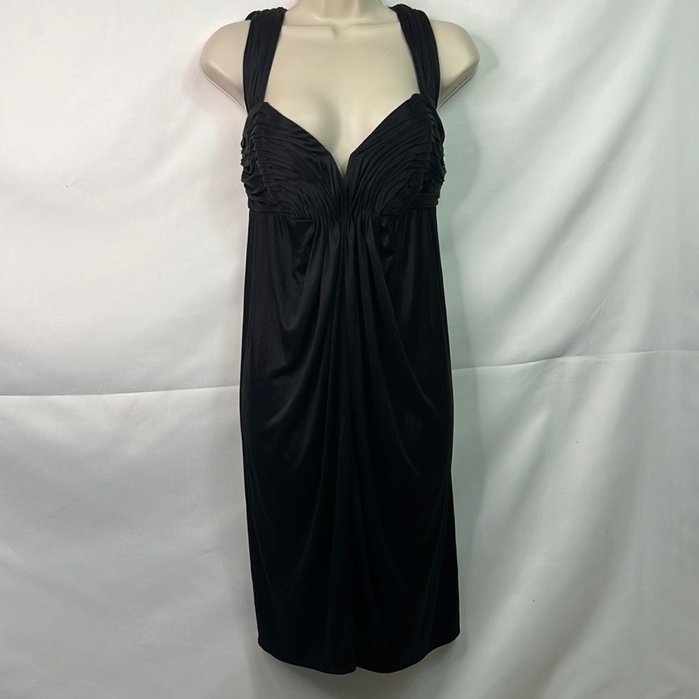 Foley Black Silk dress Size M EUC